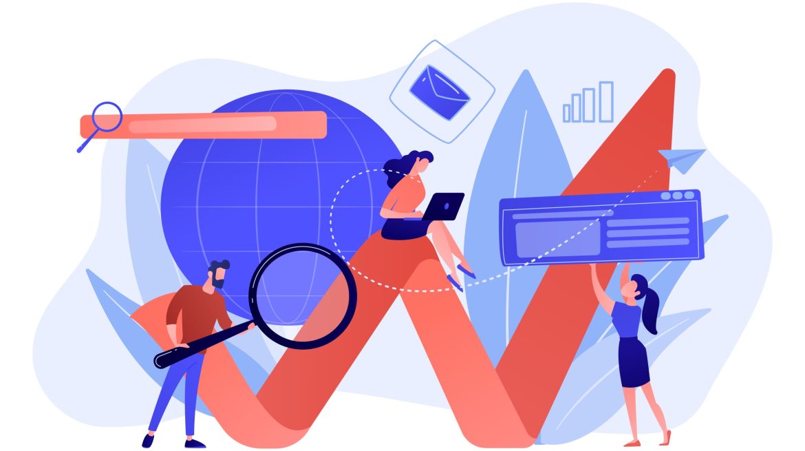 Digital marketing concept vector illustration.