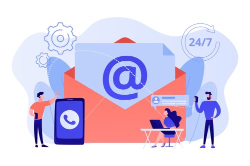 Get in touch concept vector illustration.